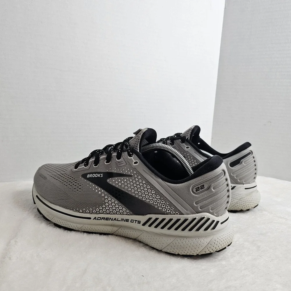 Brooks Adrenaline GTS 22 Men 12 Wide (2E)Grey Black Running Shoes 1103662E012